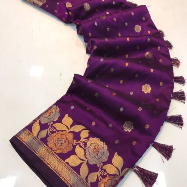 Pure soft silk saree - Purple