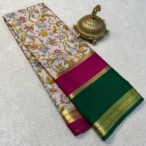 Pure Printed Mysore silk saree