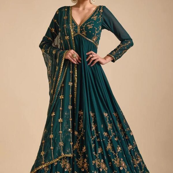 Faux georgette gown