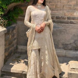 Heavy faux georgette gown