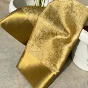 Golden tissue silk saree