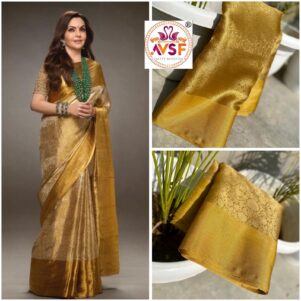 Golden tissue silk saree