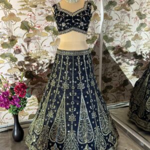 Jalpari silk jadded lehenga