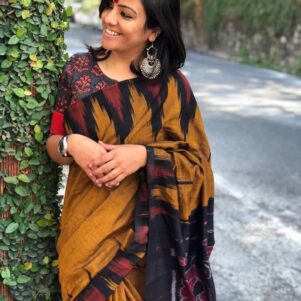 Slab khadi print saree