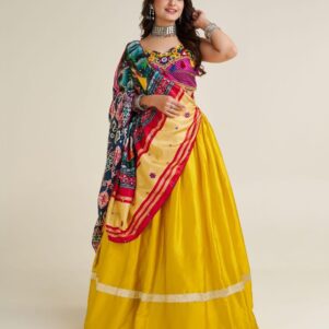 Satin silk lehnga