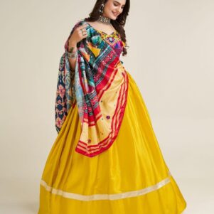 Satin silk lehnga