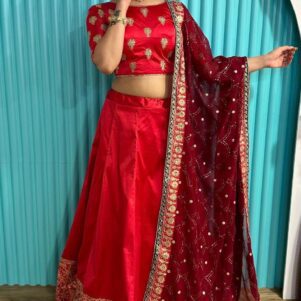 Satin Georgette Lehenga