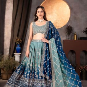 Faux Georgette Lehenga