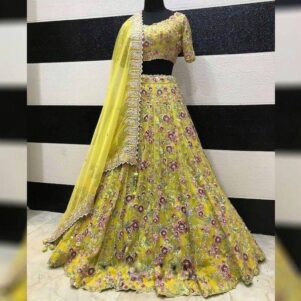 Organza Silk lehenga