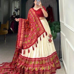 Tussar Silk lehenga