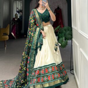 Tussar Silk lehenga