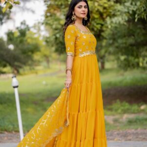 Fox georgette gown