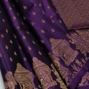 Silk Saree (Pure Handloom Double Wrap Soft Silk Saree)